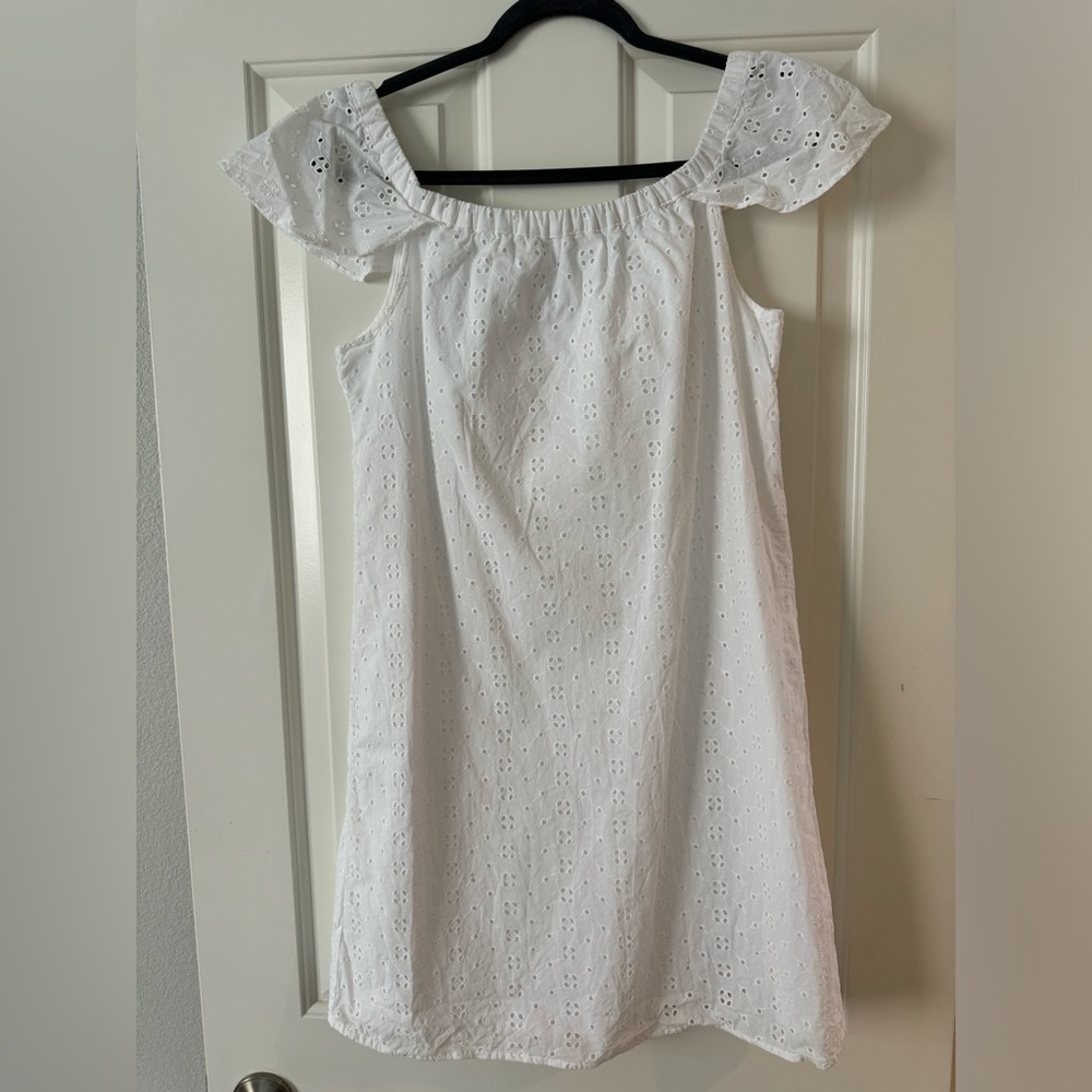 J. Crew White Eyelet Dress